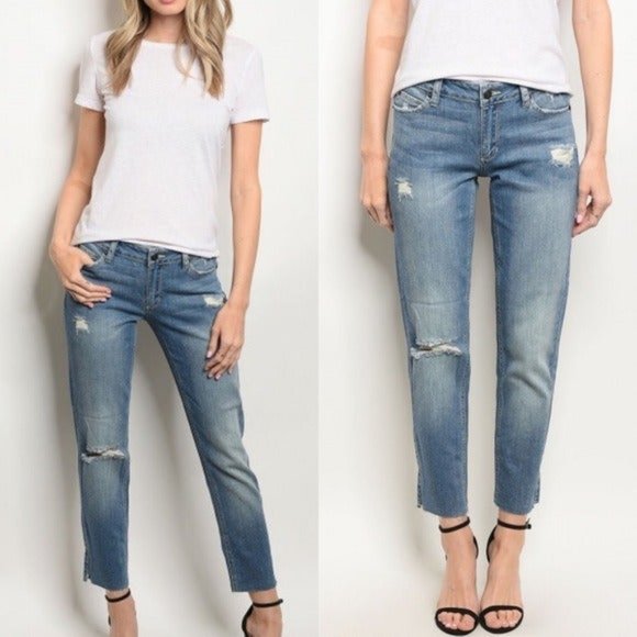 Just Black Denim - Just Black Boyfriend Crop Leg Jeans, 31